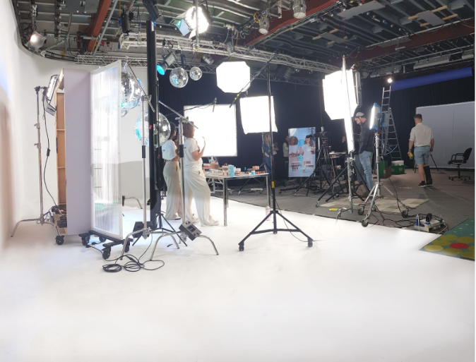 Professional Content Creation in a White Cyclorama Studio